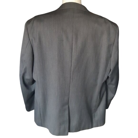 Boulevard Club SZ 46R 100% Wool Light Charcoal Herringbone Men's Sport Jacket - Picture 2 of 14
